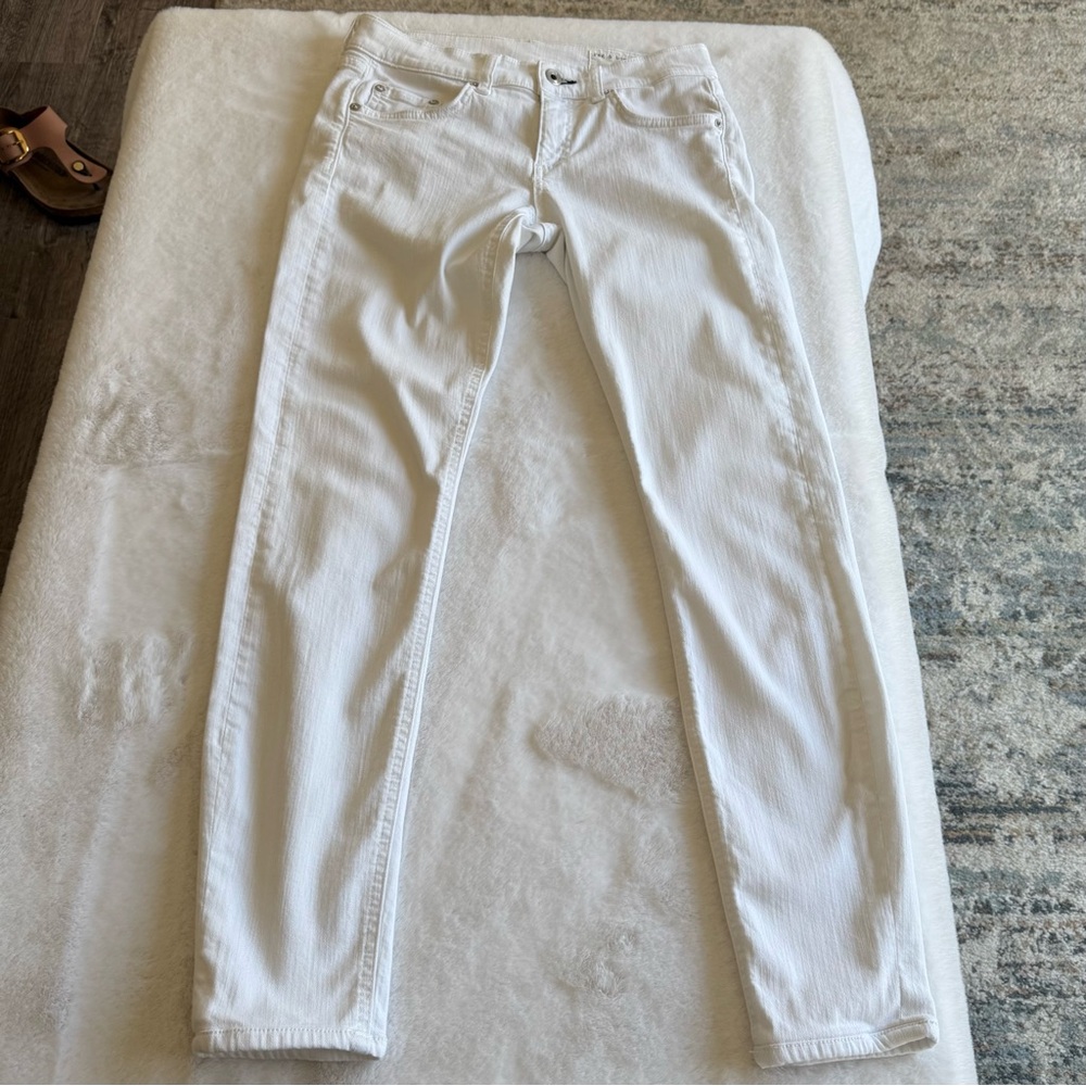 Women’s Rag & Bone DRE Low-rise White Boyfriend Jeans Sz 25